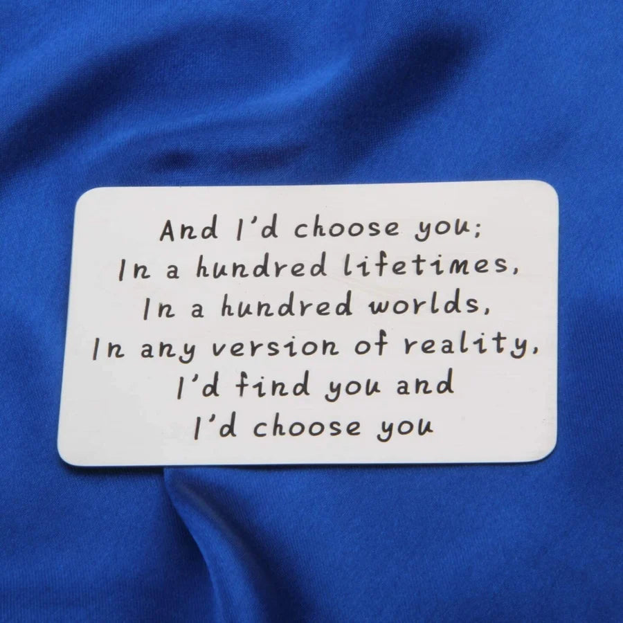 Anniversary gifts for couples, long-distance use wallet card for him