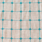 Turquoise Lattice Boho Tassel Curtain