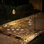 Solar-powered & Weather-resistant Garden Lamp in Flower Design – For Stylish Outdoor Lighting