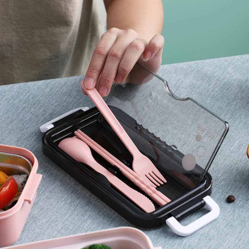 Portable Three Stackable Lunchbox