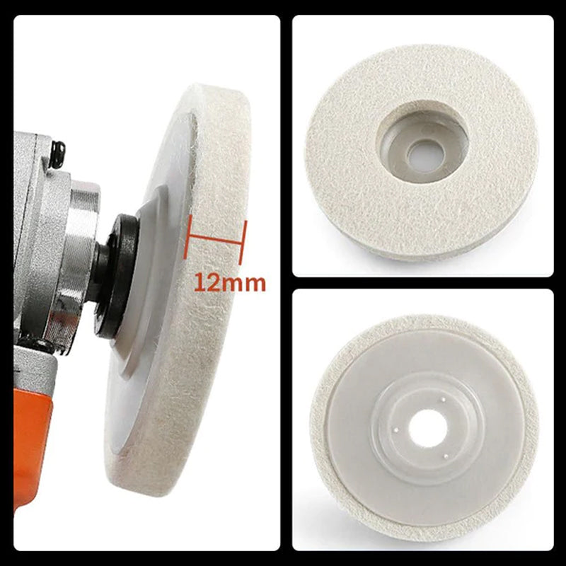 Wool polishing disc