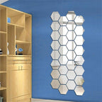 Hexagonal Mirror Wall Sticker