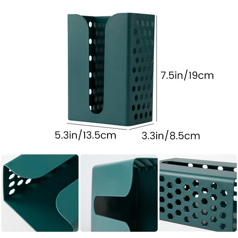 Wall-mounted hollow tissue box