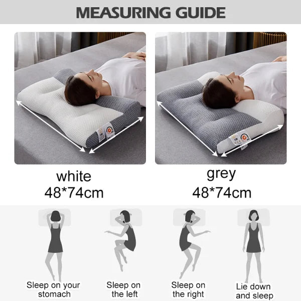 Ergonomic Orthopedic Neck Supporting Pillow – For Side and Back Sleepers