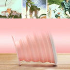 Silicone foldable water glasses with lid