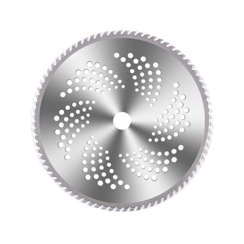 Alloyed saw blade for lawn mower