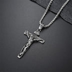 Titanium Steel Cross Pendant Necklace
