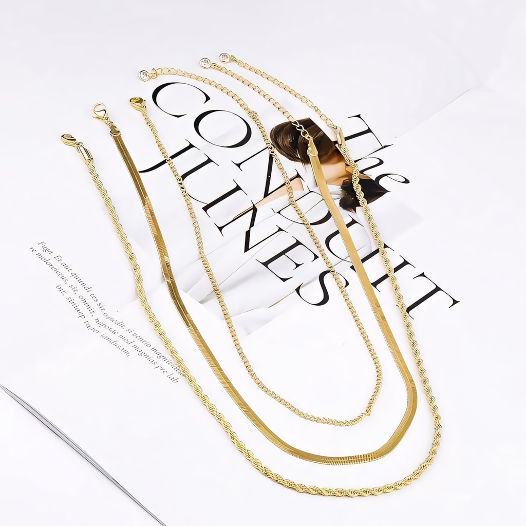 3pc Classic Necklace Choker Stack