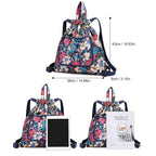 Multifunctional drawstring backpack