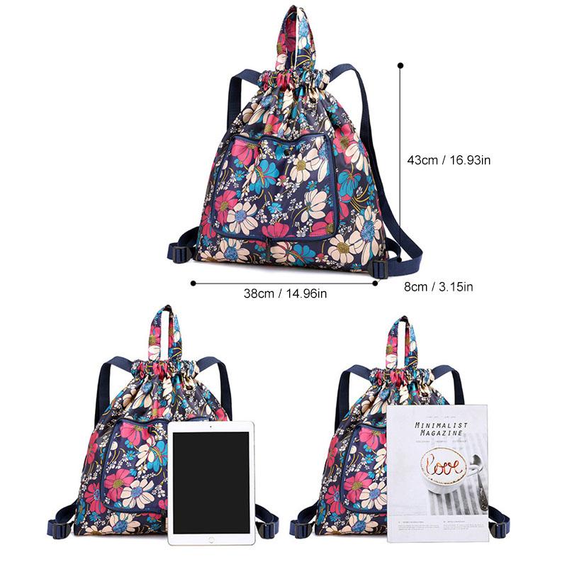 Multifunctional drawstring backpack
