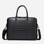 Manhattan Leather Business Laptop Briefcase Crossbody Handbag