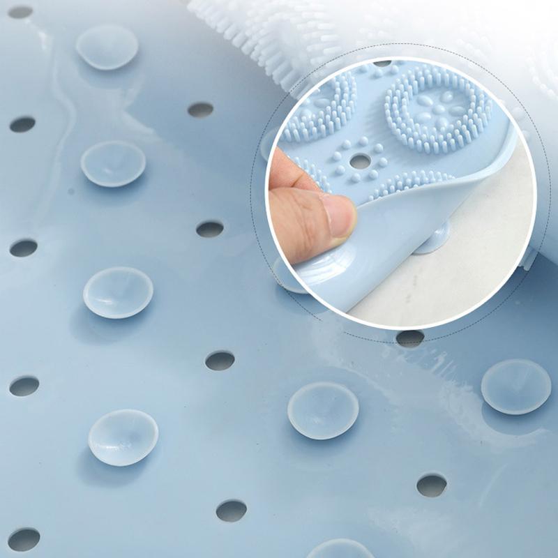 Round non-slip shower mat