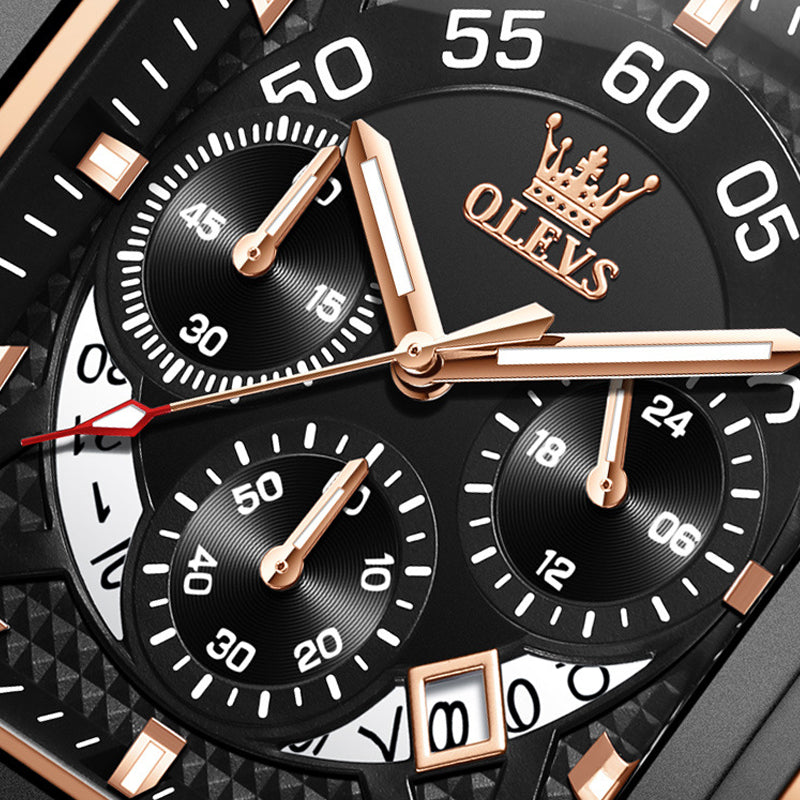 Olevs® Luminous Luxury Square Business Automatic Mechanical Watch