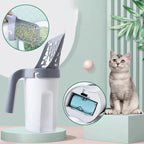 Self-cleaning cat litter box with integrated bag dispenser