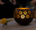 Flower Pattern Candle Lamp – Decorative LED Table Lamp for Stylish Lighting