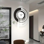 Quiet geometric wall clock with peaceful run for tranquil spaces