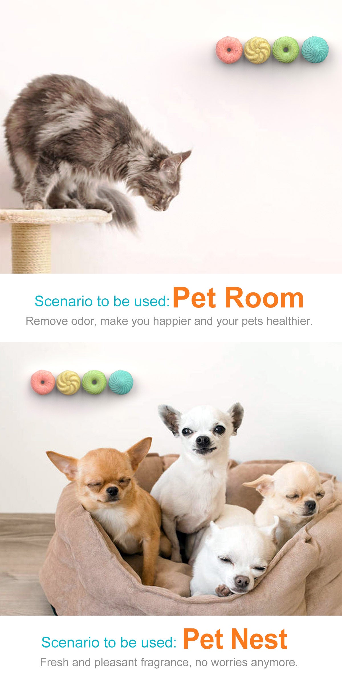 Donut Aromatherapy Capsule for Cat Beds / For Cats