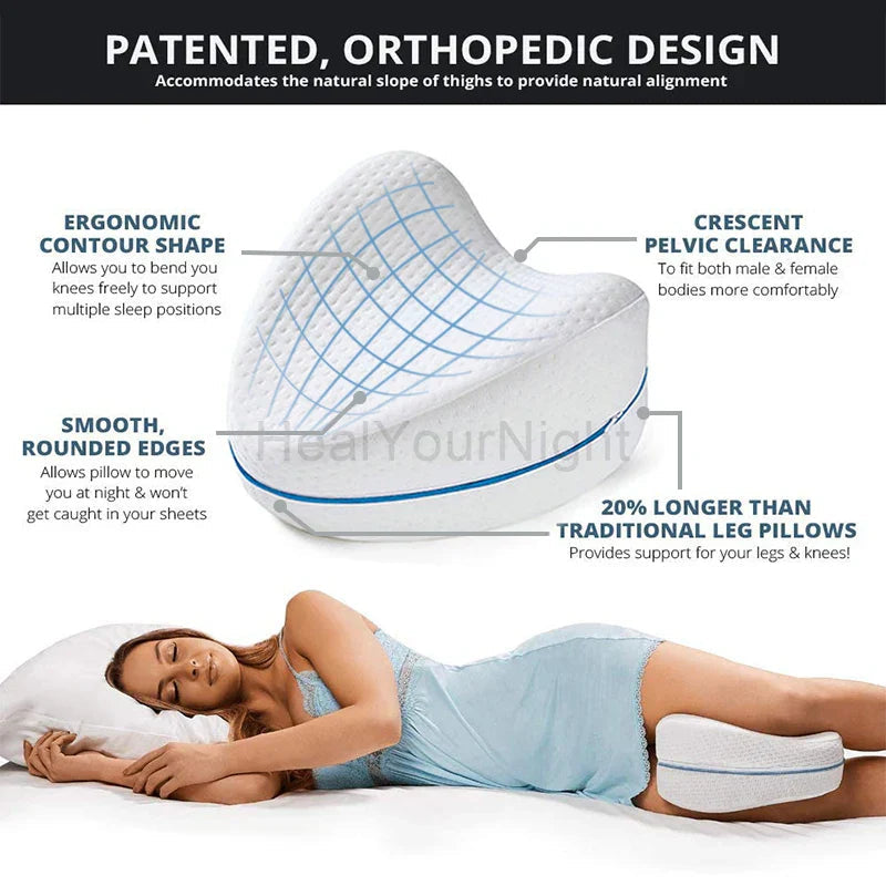 Ergonomic Memory Foam Pillow for Legs
