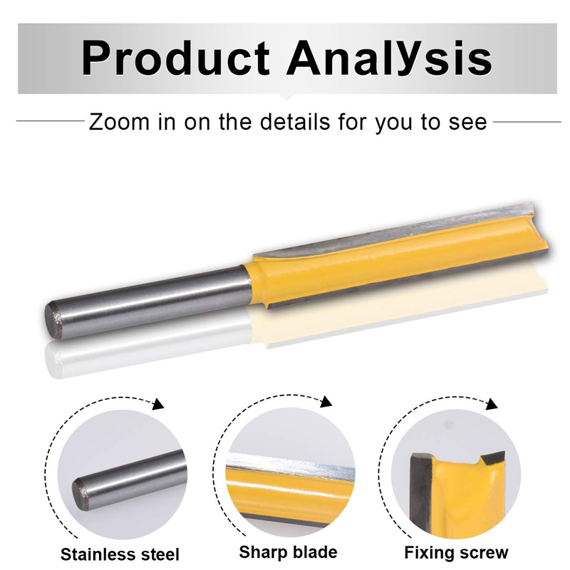 8MM Shaft Double Groove Straight Mill