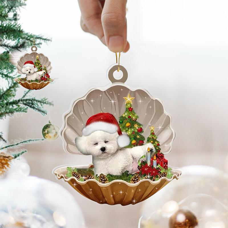 French Bulldog - Sleeping Pearl in Christmas Double Ornament