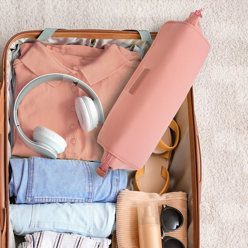 Hair tools travel bag and heat-resistant mat