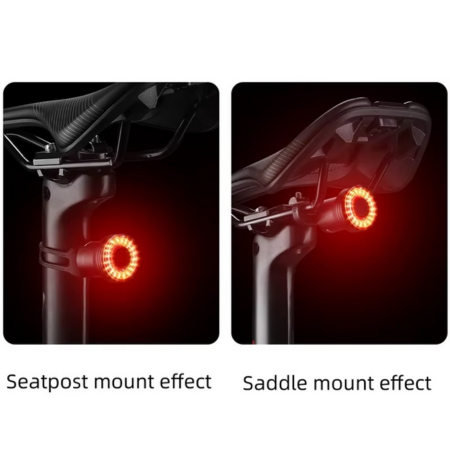 Smart Rechargeable Bike Tail Light with Brake Sensing and Waterproof Design