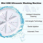 Ultrasonic Portable Dishwasher And Laundry Piece