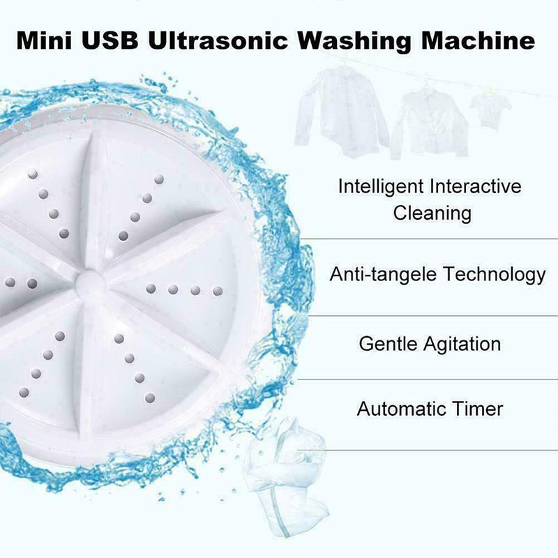 Ultrasonic Portable Dishwasher And Laundry Piece