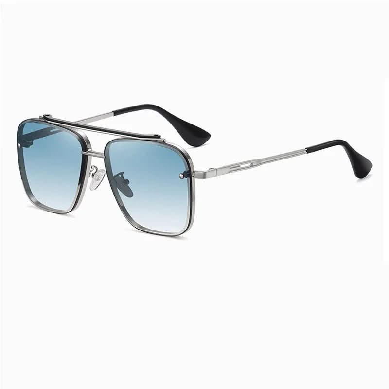 Fashionable sunglasses with gradient lenses and metal frame