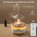 Relaxing Raindrop Aromatherapy Essential Oil Diffuser - LED Light & Humidifier