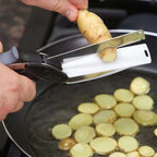 2-in-1 Kitchen Knife with Built-In Cutting Board