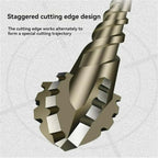 Practical Four Blade Serrated Eccentric Drill