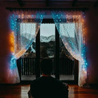 LED Rainbow Curtain Lights — Color Changing Waterproof Decoration