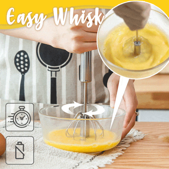 Half-Automatic Whisk in Stainless Steel