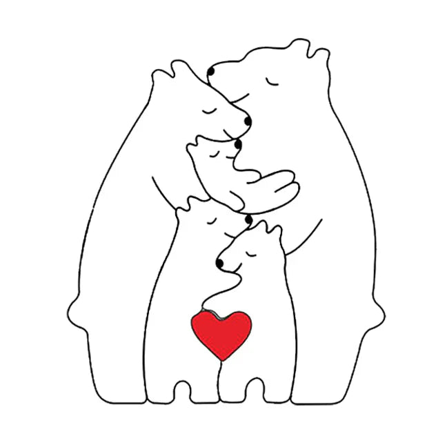 CozyBears Wooden Family Puzzle