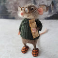 Handmade felt mouse | Christmas decoration & gift idea | Needle felted from wool & fabric | Sustainable