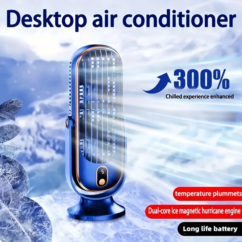 Portable Mini Air Conditioner with USB Charging – 5 Speeds & 720° Rotation