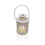 Electronic Christmas Candle with Flickering LED Light – Decorative Iron Candle Holder for Indoor