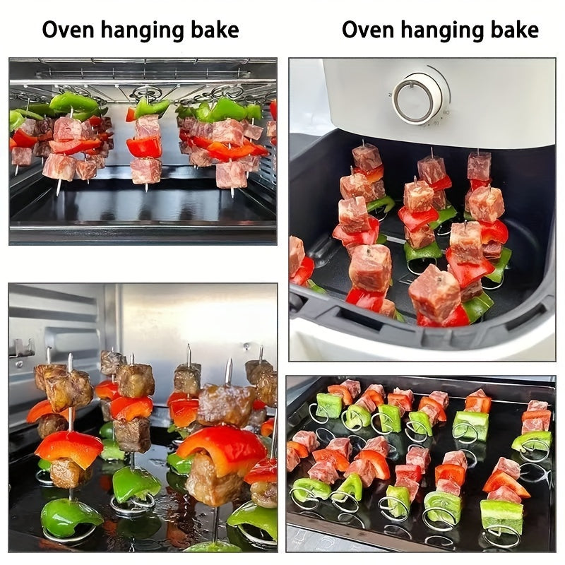 GrillMeisterX Turbo Skewers — Perfect, juicy skewers without twisting stress for your ultimate barbecue party (10 pieces)
