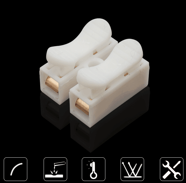 Self-locking push terminal connector