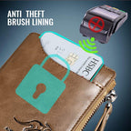 Men's multifunctional RFID-blocking, waterproof and durable PU leather wallet for men