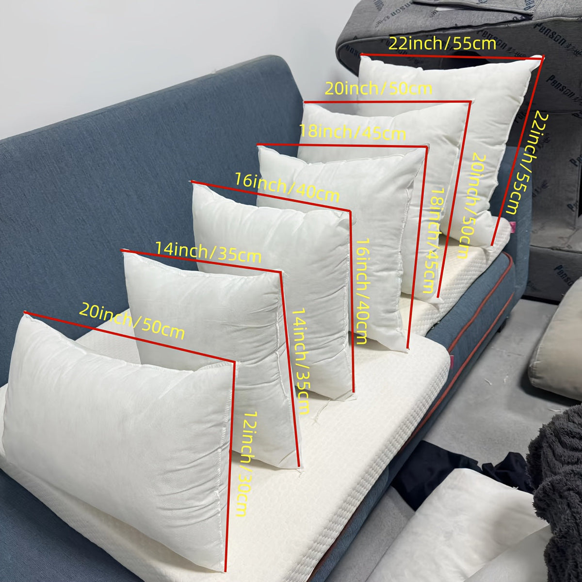 CozyNest Cushions - Luxurious Filling for Sofa and Bed (2 Pieces)