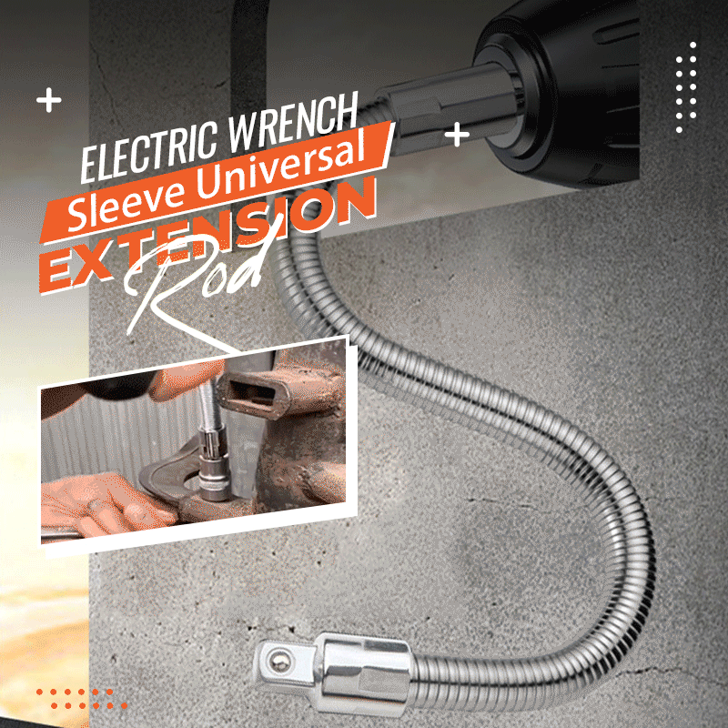 Flexible extension rod for electric wrench – Flexible torque adapter