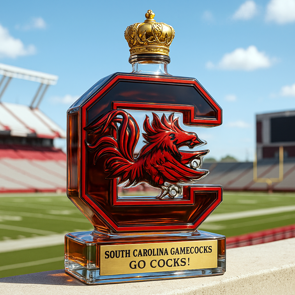 South Carolina Gamecocks Whiskey Bottle