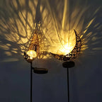 Solar Garden Light made of Metal – Waterproof LED Design in Moon, Flame, Sun or Star Shape
