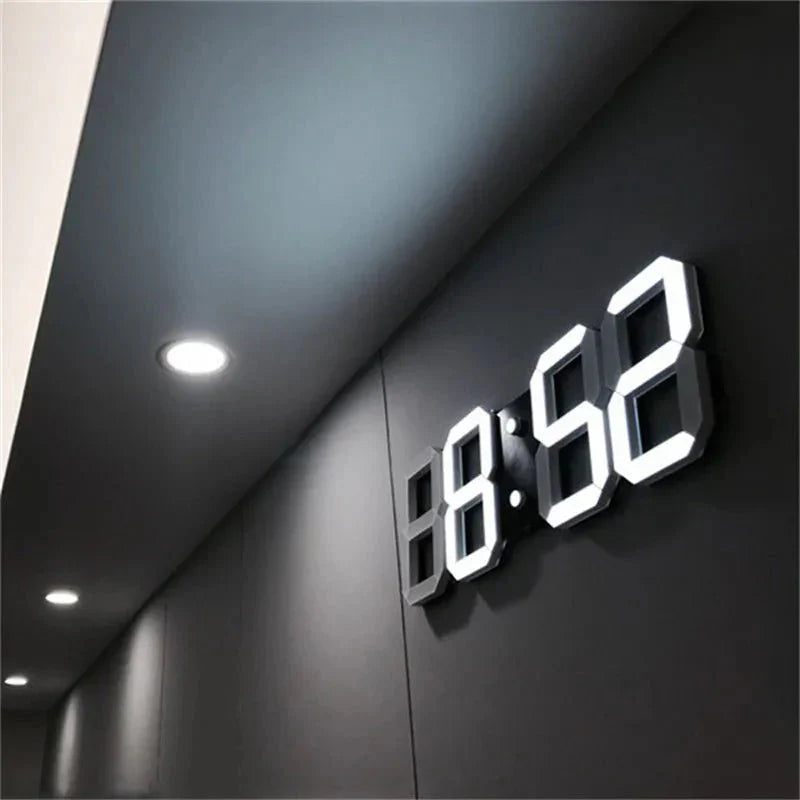 LumiSync 3D LED Wall Clock – Modern Digital Clock with Dimmer Lighting