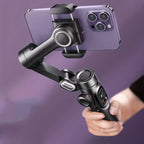 SmartPro Handheld Gimbal Stabilizer - Foldable Smartphone Video Vlog PTZ Stabilizer for iPhone, Android, and Samsung
