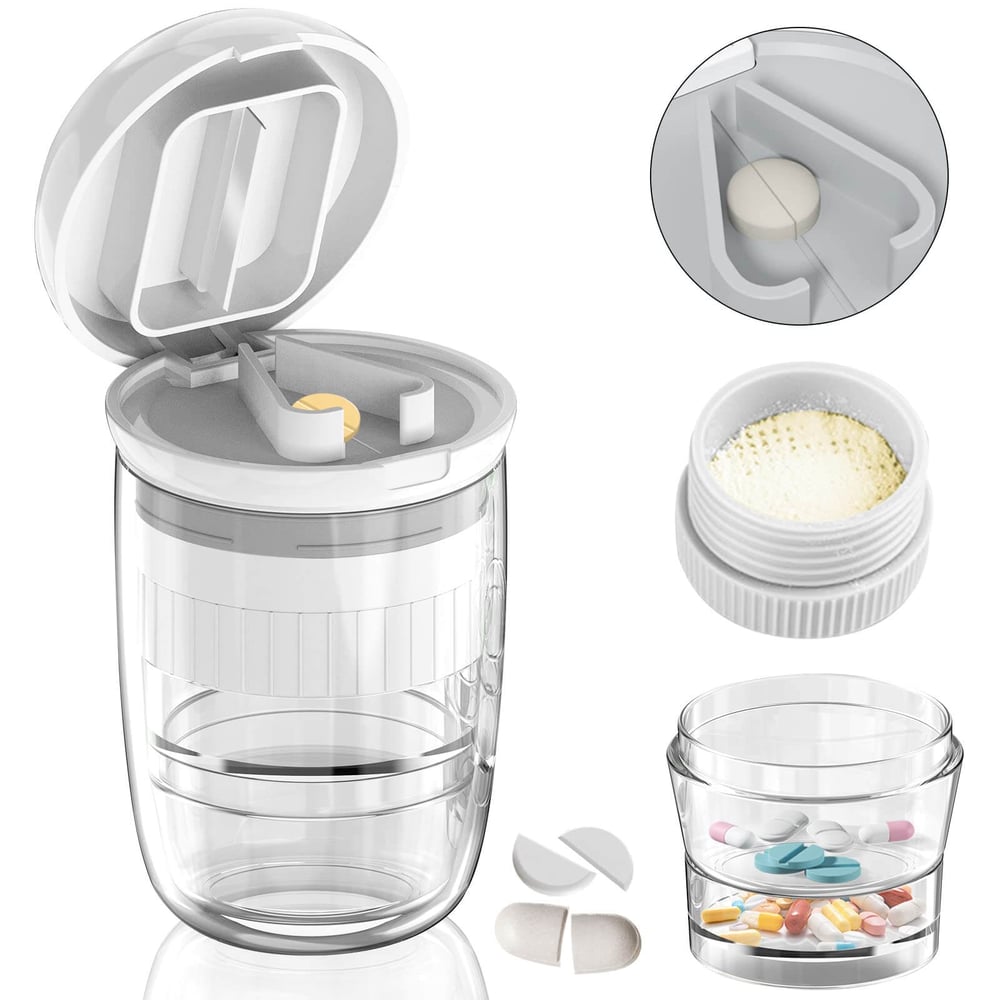 Pill cutter with dispenser