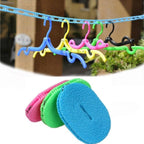 Portable Windproof Non-Slip Clothesline for Outdoor & Home