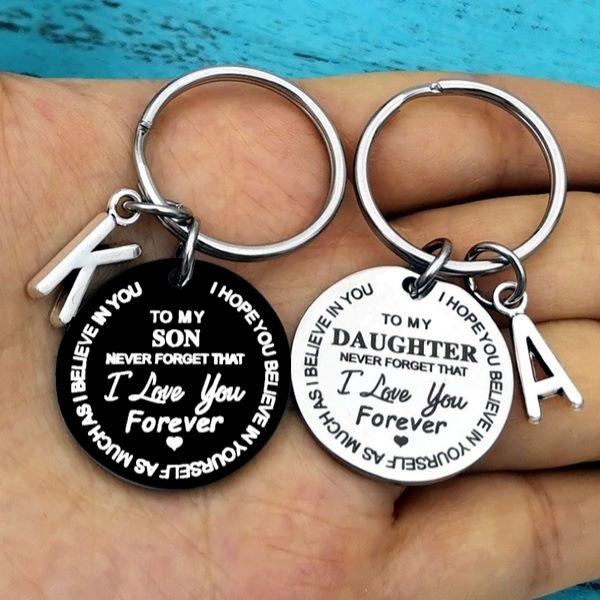 To my son/daughter keychain (BLACK)